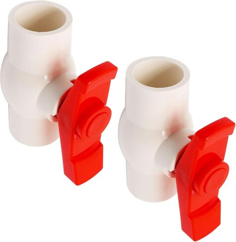 2 قطعة صمام كروي PVC مقاس 1 بوصة، صمام إغلاق المياه مع مقبض دوار بسهولة، مُقدر بـ 150 رطل لكل بوصة مربعة (1 بوصة) in Kuwait