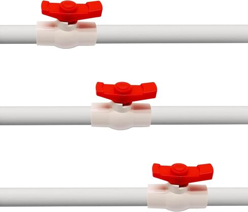 2 قطعة صمام كروي PVC مقاس 1 بوصة، صمام إغلاق المياه مع مقبض دوار بسهولة، مُقدر بـ 150 رطل لكل بوصة مربعة (1 بوصة) in Kuwait