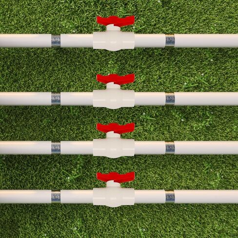 2 قطعة صمام كروي PVC مقاس 1 بوصة، صمام إغلاق المياه مع مقبض دوار بسهولة، مُقدر بـ 150 رطل لكل بوصة مربعة (1 بوصة) in Kuwait