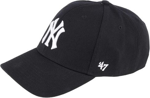 قبعة MLB New York Yankees MVP من العلامة التجارية 47 B-MVPSP17WBP-BKW، للجنسين، أسود/أبيض، in Saudi Arabia