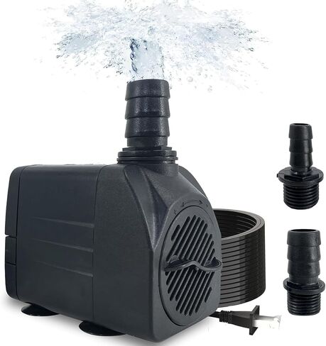 550GPH Submersible Water Pump, 25W Fountain Pump High Lift with 7.2 ft, Ultra Quiet Submersible Pump Fountain Water Pump for Pond Fountain, Fish Tank in Saudi Arabia