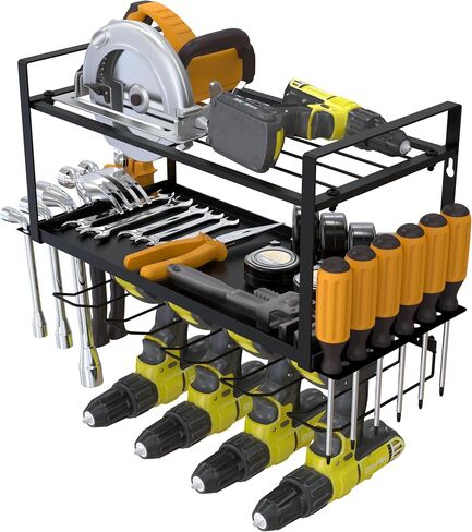 Power Tool Organizer Wall Mount and Tool Storage Bins- Power Tool Storage Rack to Streamline Your Work Space - Tool Organizer Wall Mount with Durable Craftsmanship - 15.7" x 7.87" x 7.87" in Saudi Arabia