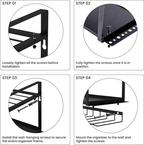 Power Tool Organizer Wall Mount and Tool Storage Bins- Power Tool Storage Rack to Streamline Your Work Space - Tool Organizer Wall Mount with Durable Craftsmanship - 15.7" x 7.87" x 7.87" in Saudi Arabia