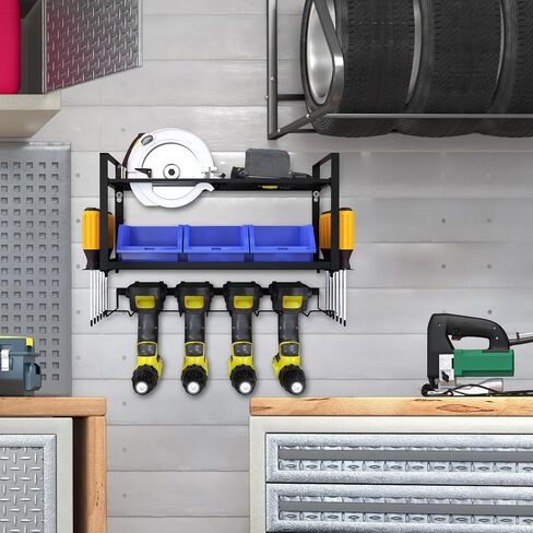 Power Tool Organizer Wall Mount and Tool Storage Bins- Power Tool Storage Rack to Streamline Your Work Space - Tool Organizer Wall Mount with Durable Craftsmanship - 15.7" x 7.87" x 7.87" in Saudi Arabia
