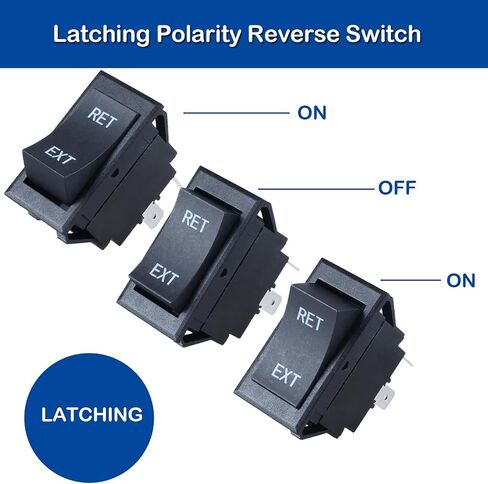 Reversing Polarity Rocker Switch, Latching Switch 30A 12V DC 4pin DPDT 3Position self-Locking Toggle Switch with Pre-Wires (1Pc) in Saudi Arabia
