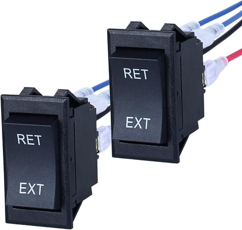 Reversing Polarity Rocker Switch, Latching Switch 30A 12V DC 4pin DPDT 3Position self-Locking Toggle Switch with Pre-Wires (1Pc) in Saudi Arabia