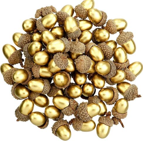 Pangda 60 Pack Artificial Acorns Lifelike with Acorn Cap Simulation Small Acorn for DIY Crafting, Wedding, House Decor (Color B) in Saudi Arabia