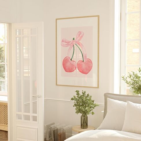 جاك يلتقي كيت كوكيت ديكور الغرفة الجمالية، ملصقات القوس الوردي خمر لجمالية الغرفة، ديكور الحائط الجمالي لشقة النوم، غير مؤطرة، 12 بوصة × 16 بوصة، 3 مطبوعات فنية و50 ملصقًا in Kuwait