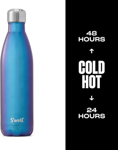 S'well Stainless Steel Water Bottle, 25oz, Blue Suede, Triple Layered Vacuum Insulated Containers Keeps Drinks Cold for 48 Hours and Hot for 24, BPA Free, Perfect for On the Go in Saudi Arabia