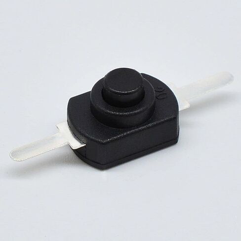 60pcs Black Latching Mini ON/Off Switch Self-Lock Micro Push Button Switch DC 30V 1A Flashlight Type YD-1208 in Saudi Arabia