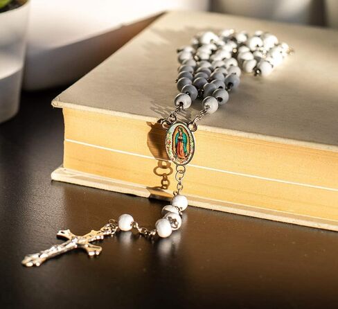 12 PCS Our Lady of Guadalupe Scented Rosaries - Perfect for Baptism, First Communion, and Religious Events in Saudi Arabia