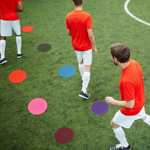 60 Pcs Small Spots Markers for Gym Floor Markers Morandi Color Poly Spots Flat Non Slip Floor Dots Cones Agility PVC Equipment for Classroom Football Soccer Sports Training Dance in Saudi Arabia