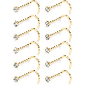 GAGABODY G23 Titanium Nose Ring Hoop 20G 18G Nose Rings Studs Screw L-Shaped Nose Hoop Nose Stud Tragus Cartilage Helix Earrings Hoop Nose Piercing Jewelry