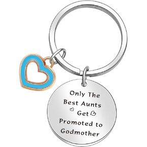 Godmother Keychain Baptism Gift First Communion Gift For Godmom Jewelry Birthday Keychain