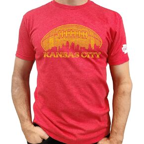 Skyline Football T-Shirt, Hand-Drawn, Made in USA