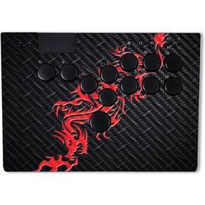 MightySkins Carbon Fiber Skin Compatible with Razer Kitsune - Red Dragon | Protective, Durable Textured Carbon Fiber Finish | Easy to Apply | Made in The USA
