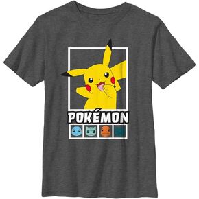 Fifth Sun Kids Pokemon Squares Team Boys Short Sleeve Tee Shirt
