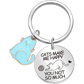 Cat Owner Keychain Women Best Friend BFF Gift Cat Grandma Gift Cat Christmas Keychain For Her Him