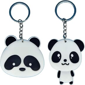 2pcs Cute Panda Keychain Backpack Charm Car Keychain for Children and Adults, Gift for Women, Gift for Girlfriend
