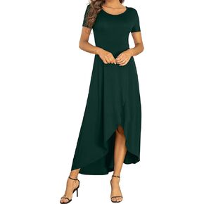 AYIFU Womens Summer Short Sleeve Dresses High Low Maxi Casual Flowy Trendy Dress