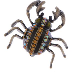 Alilang Antique Gold Tone Egyptian Vintage Pincher Scarab Beetle Bug Brooch Pin