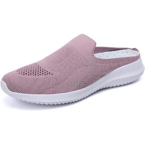 Women's Backless Slip on Mesh Sneakers Shoes Ladies Comfortable House Slippers