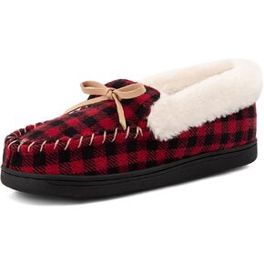 MaxMuxun Women's Moccasin Slippers Comfort Slip On House Slippers for Women Indoor Outdoor