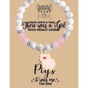 MAOFAED Pig Gift Pig Bracelet Pig Lover Gift Pet Owner Gift There Was A Girl Who Really Loved Pig Gift for Her