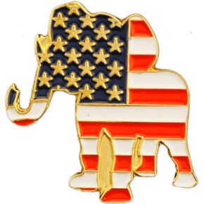 Republican Party Elephant 1" Lapel or Hat Pin