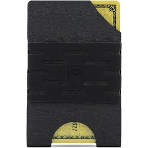 Clip & Carry SLYDEX - U.S. made Kydex Slim Minimalist Mens Wallet Card Holder (BLACK)