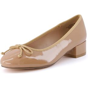 CUSHIONAIRE Women's Frenchie Dress Ballerina Flat +Memory Foam, Wide Widths Available