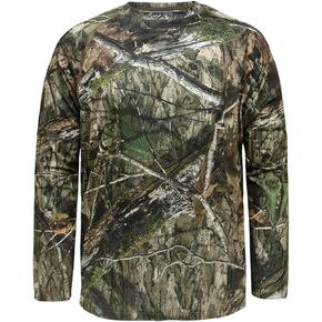 Mossy Oak Boys' Kids Hunting Clothes Youth Camo Shirt Long Sleeve