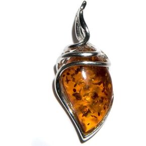 Ian and Valeri Co. Amber Sterling Silver Classic Drop Pendant