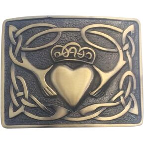مشبك حزام AAR Irish Claddagh المرتفعات Kilt ذو لمسة نهائية عتيقة، (عتيق) in Kuwait
