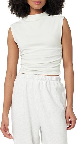 The Drop Raylen Women's Sleeveless Ruched Top Shirt in Saudi Arabia