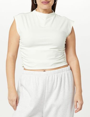 The Drop Raylen Women's Sleeveless Ruched Top Shirt in Saudi Arabia