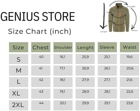 سترة صوفية قطبية بسحاب كامل للرجال من GENIUS STORE، 3 جيوب، سترات خفيفة الوزن للمشي لمسافات طويلة في الهواء الطلق ومعاطف شتوية مقاومة للرياح بسحاب in Saudi Arabia
