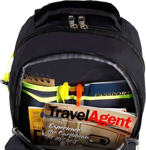 Fila Vertex Tablet and Laptop Backpack, Black/NEON, One Size in Saudi Arabia