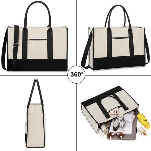 LOIDOU Laptop Tote Bag for Women 15.6 inch Work Tote Bag Computer Bag Large Capacity Teacher Handbag Shoulder Bag in Kuwait