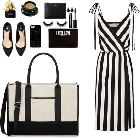 LOIDOU Laptop Tote Bag for Women 15.6 inch Work Tote Bag Computer Bag Large Capacity Teacher Handbag Shoulder Bag in Kuwait