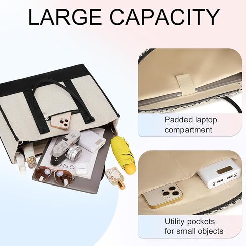 LOIDOU Laptop Tote Bag for Women 15.6 inch Work Tote Bag Computer Bag Large Capacity Teacher Handbag Shoulder Bag in Kuwait