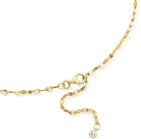 Ross-Simons 0.40 ct. t.w. CZ Moon and Star Necklace in 18kt Gold Over Sterling. 18 inches in Saudi Arabia
