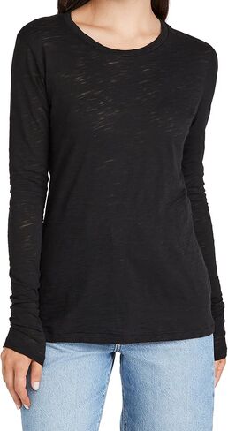 Goldie Lewinter Women's Signature Slub Long Sleeve Tee in Saudi Arabia