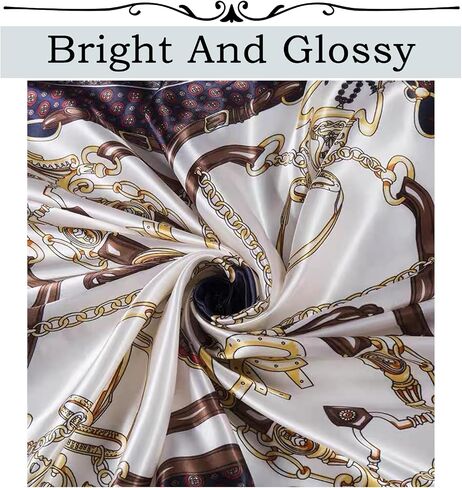 WUZININGLE 35"×35" Silk Like Head Scarf, 2/3 Pcs Large Silk Feeling Neck Scarf, Like Silk Scarf for Hair Wrapping at Night in Kuwait