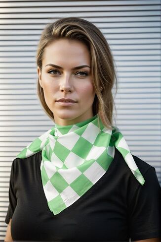 INAINI Large Oversized Bandana Checkered Scarf Women Men Headband Handkerchief Extra 27x 68cm in Saudi Arabia