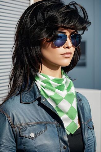 INAINI Large Oversized Bandana Checkered Scarf Women Men Headband Handkerchief Extra 27x 68cm in Saudi Arabia