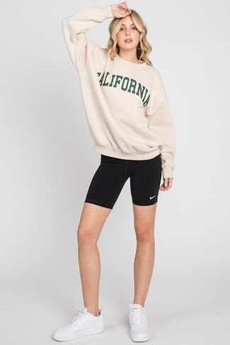 Urban Look Womens Loose Fit California and Los Angeles Fleece Sweatshirts in Saudi Arabia
