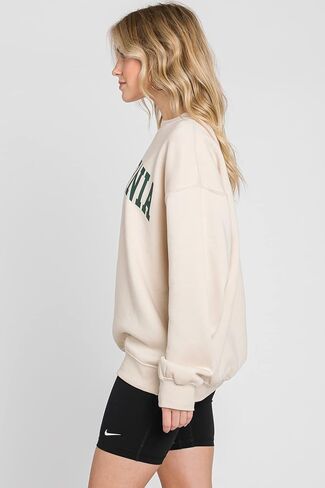Urban Look Womens Loose Fit California and Los Angeles Fleece Sweatshirts in Saudi Arabia