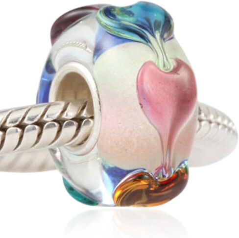 ARTCHARM Glass Charm 925 Sterling Silver Core Glodfish Flower Glass Charms Valentine's Day Gift for Lovers/Friends/Mothers/Travelers in Saudi Arabia