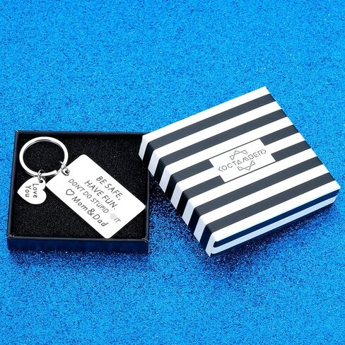 Valentines Day Gifts for Daughter Son Teens Dont Do Stupid Keychains for Daughter Son from Mom Dad Funny Keychains for Daughter Son Stepdaughter Stepson from Mom Dad Funny Sweetest Day Birthday Gifts in Kuwait